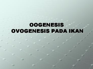 OOGENESIS  OVOGENESIS PADA IKAN