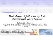 The Li-Baker High-Frequency Relic Gravitational Wave Detector