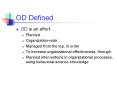 OD Defined PowerPoint PPT Presentation