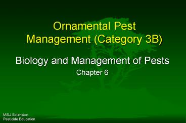 Ornamental Pest Management (Category 3B)