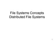 File Systems Concepts Distributed File Systems