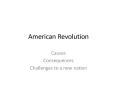 American Revolution PowerPoint PPT Presentation
