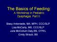 The Basics of Feeding: A Workshop in Pediatric Dysphagia. Part II. PowerPoint PPT Presentation
