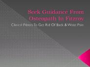 Seek Guidance From Osteopath In Fitzroy