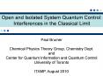 Open and Isolated System Quantum Control: Interferences in the Classical Limit PowerPoint PPT Presentation