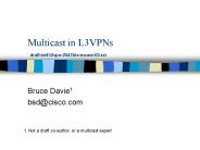 Multicast in L3VPNs