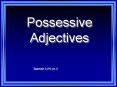 Possessive Adjectives PowerPoint PPT Presentation