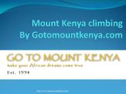 Mount Kenya Climbing