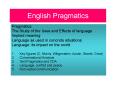English Pragmatics PowerPoint PPT Presentation