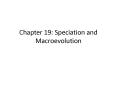 Chapter 19: Speciation and Macroevolution PowerPoint PPT Presentation