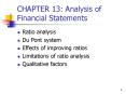 CHAPTER 13: Analysis of Financial Statements PowerPoint PPT Presentation