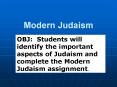 Modern Judaism PowerPoint PPT Presentation