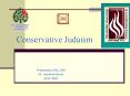 Conservative Judaism PowerPoint PPT Presentation