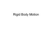 Rigid Body Motion
