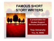 FAMOUS SHORT STORY WRITERS