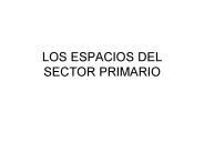 LOS ESPACIOS DEL SECTOR PRIMARIO