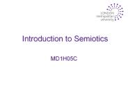 Introduction to Semiotics