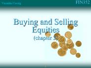 Buying and Selling Equities