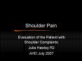 Shoulder Pain PowerPoint PPT Presentation