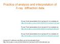 Practice of analysis and interpretation of X-ray diffraction data PowerPoint PPT Presentation