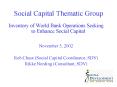 Social Capital Thematic Group PowerPoint PPT Presentation