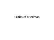 Critics of Friedman