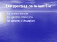 Les spectres de la lumi PowerPoint PPT Presentation