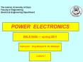POWER ELECTRONICS PowerPoint PPT Presentation