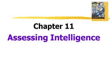 Assessing Intelligence