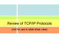Review of TCP/IP Protocols PowerPoint PPT Presentation