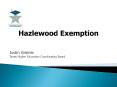 Hazlewood Exemption PowerPoint PPT Presentation