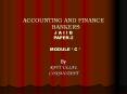 ACCOUNTING AND FINANCE   BANKERS J A I I B PAPER-2   MODULE  PowerPoint PPT Presentation