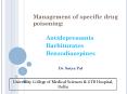 Management of specific drug poisoning: PowerPoint PPT Presentation