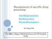 Management of specific drug poisoning: