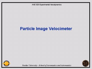 Particle Image Velocimeter