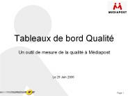 Tableaux de bord Qualit