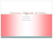Vitamins, Minerals,
