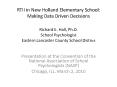 RTII in New Holland Elementary School: Making Data Driven Decisions Richard E. Hall, Ph.D. School Psychologist Eastern Lancaster County School District PowerPoint PPT Presentation