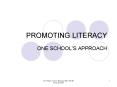 PROMOTING LITERACY PowerPoint PPT Presentation