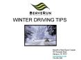 WINTER DRIVING TIPS PowerPoint PPT Presentation