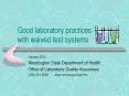 Good laboratory practices with waived test systems PowerPoint PPT Presentation
