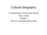 Cultural Geography