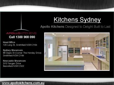 Kitchens Sydney | Call 1300 908 090