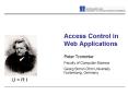 Access Control in Web Applications PowerPoint PPT Presentation