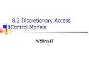 8.2 Discretionary Access   Control Models