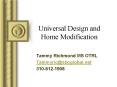 Universal Design and Home Modification PowerPoint PPT Presentation