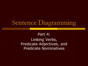 Sentence Diagramming