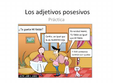 Los adjetivos posesivos