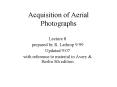 Acquisition of Aerial Photographs PowerPoint PPT Presentation