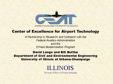 Center of Excellence for Airport Technology